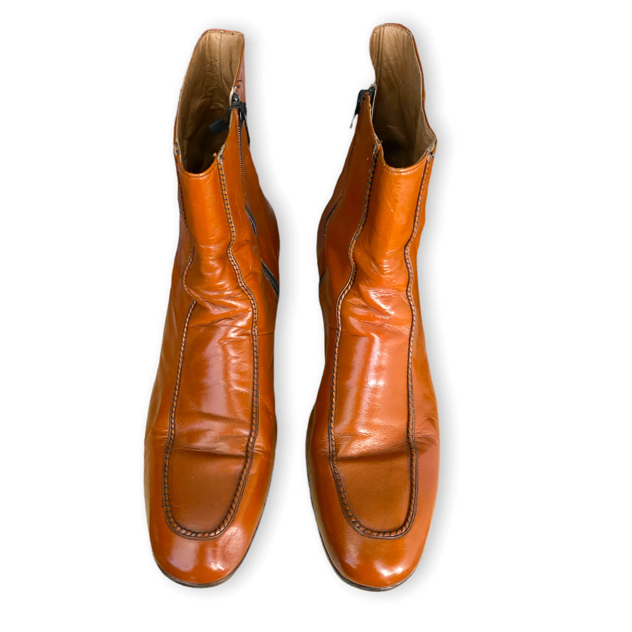 1970s Papi Chulo Tan Botas de Botín