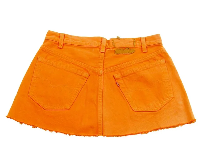 90s Levis Burnt Orange Mini Skirt - 8