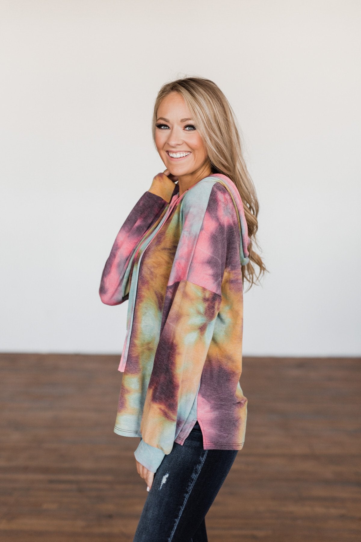 A Colorful Life Tie Dye Hoodie- Multi-Color