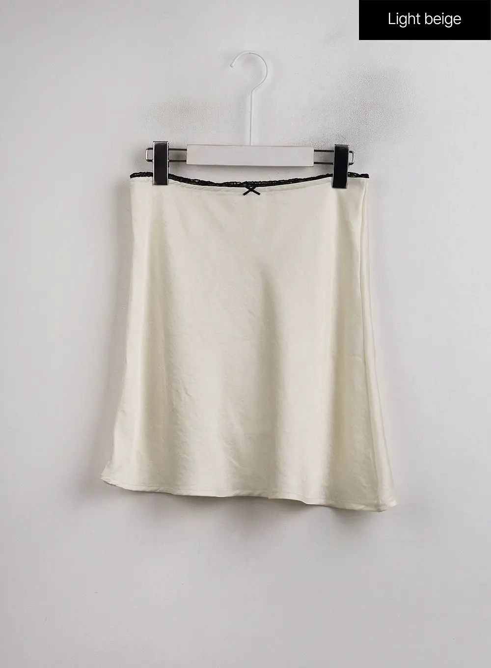 A Line Satin Mini Skirt OJ422