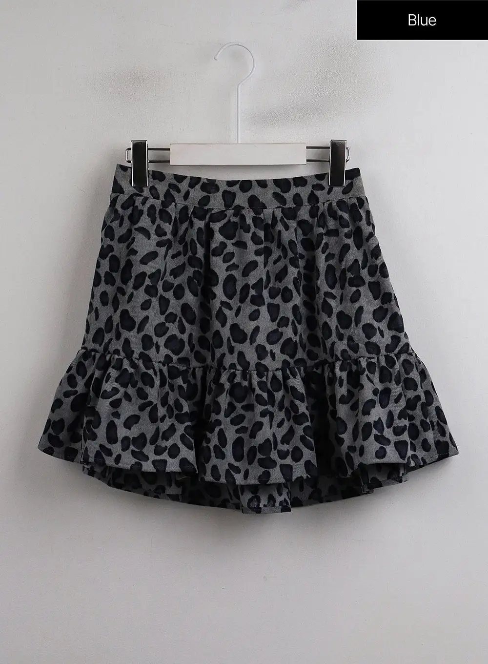 Animal Print Ruffle Hem Mini Skirt OJ417