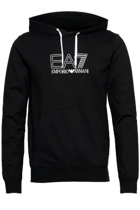 Armani EA7 Regular Hoodie Big Logo Black