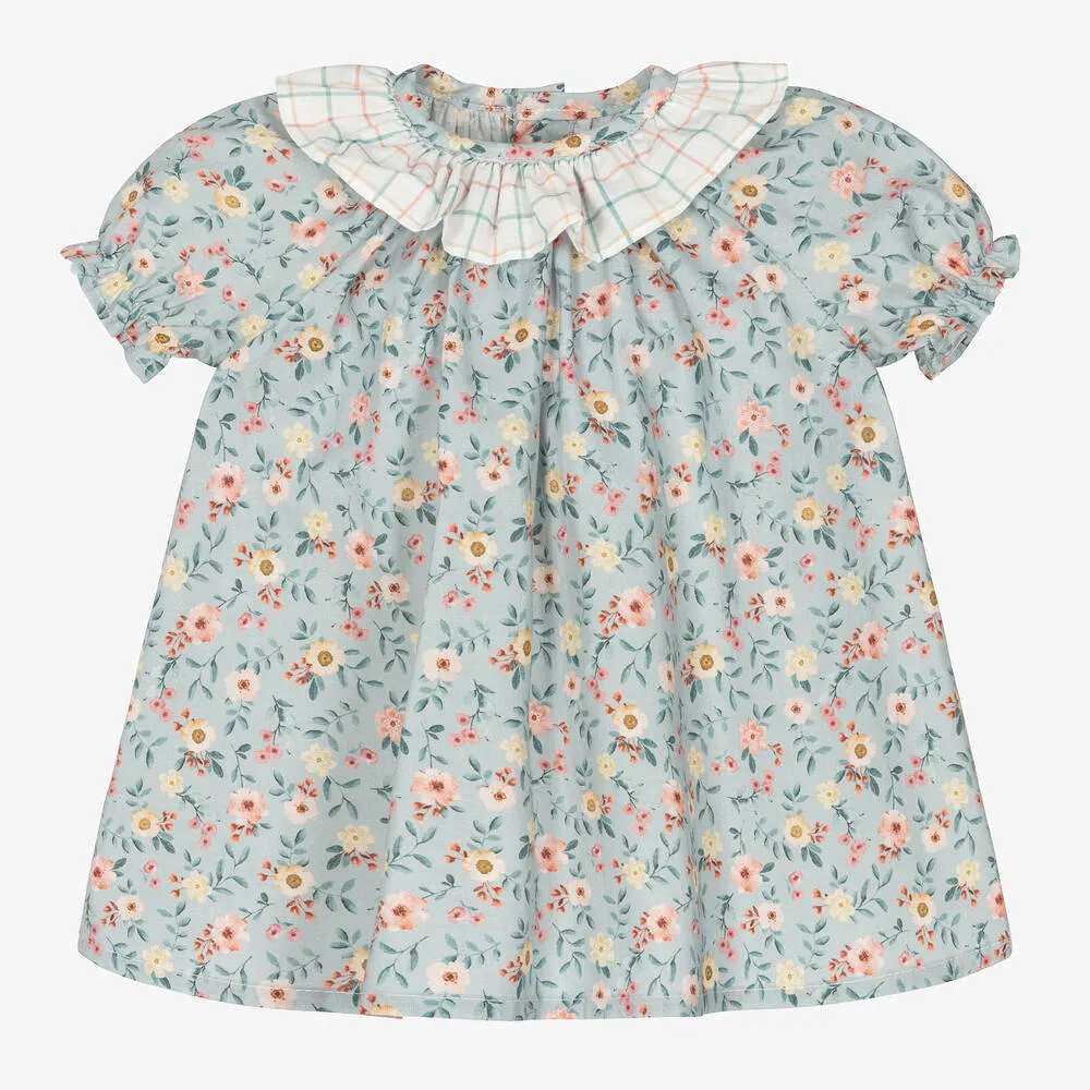 Baby Girls Blue Floral Dress