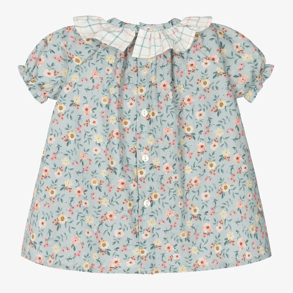 Baby Girls Blue Floral Dress