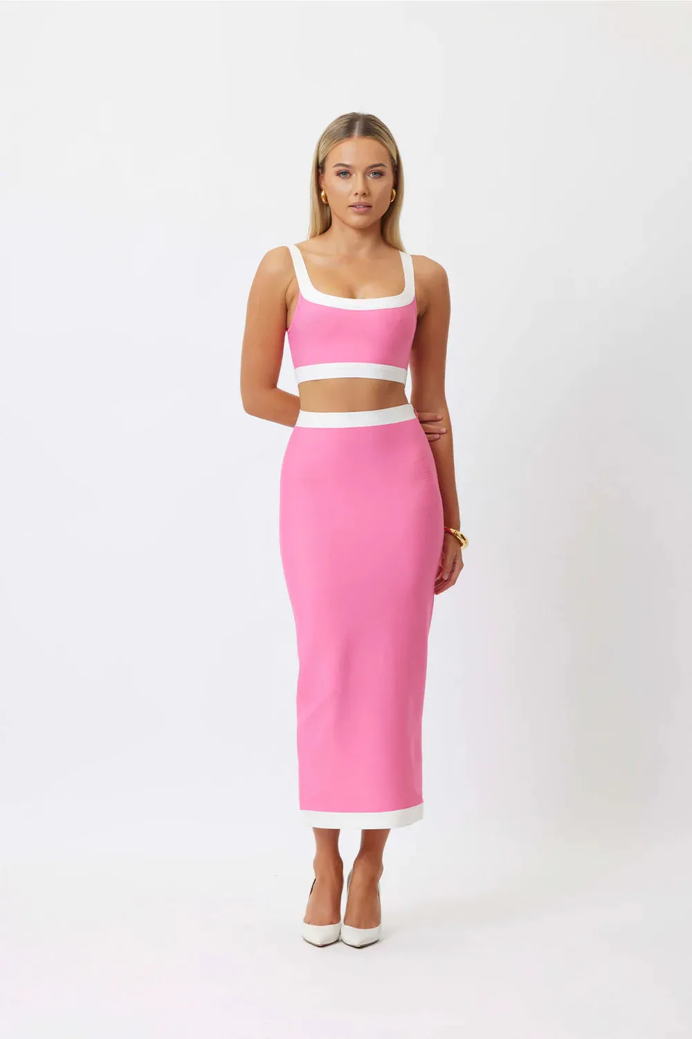 Bianca & Bridgett Phoebe Midi Skirt - Pink