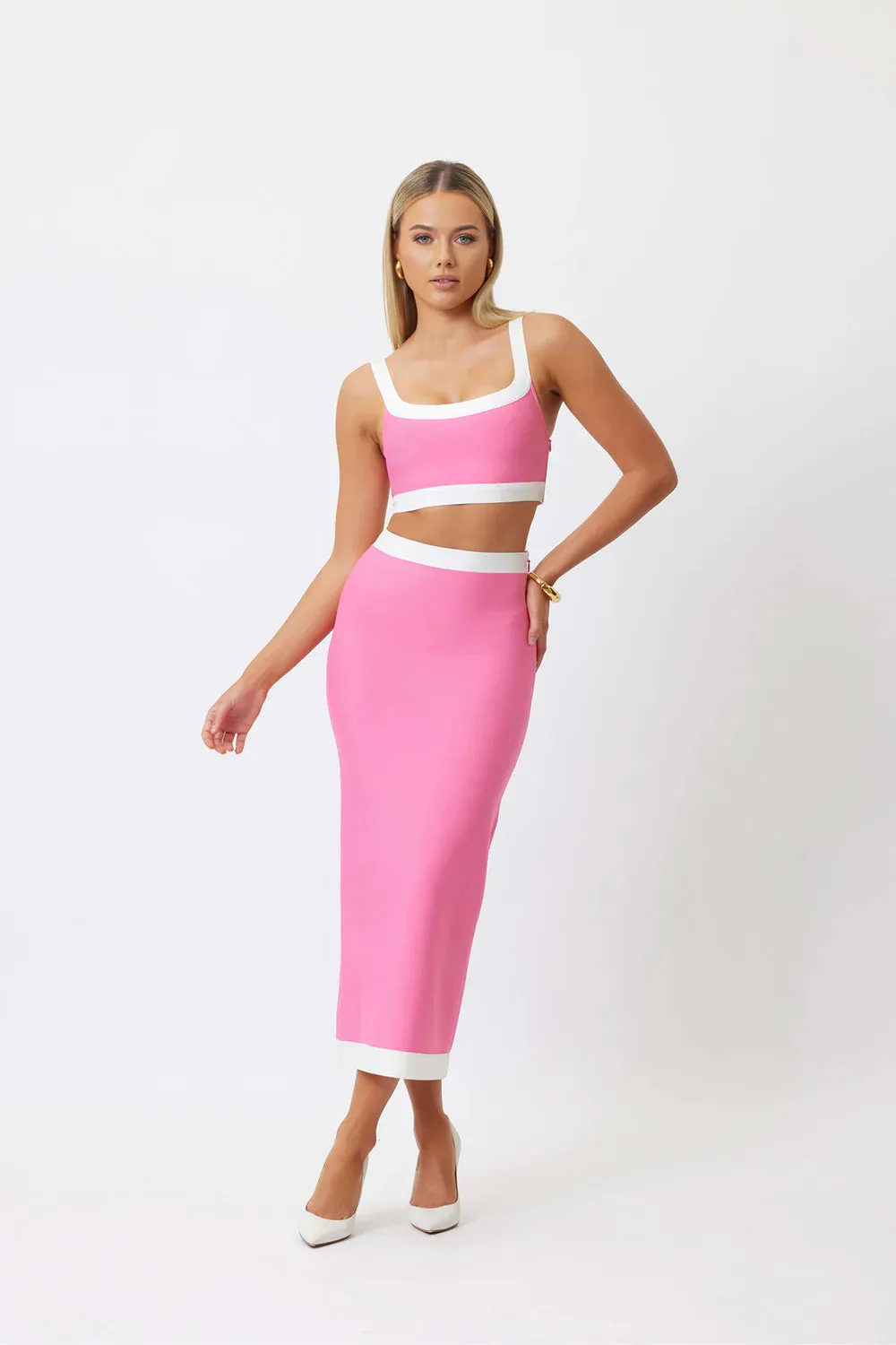 Bianca & Bridgett Phoebe Midi Skirt - Pink