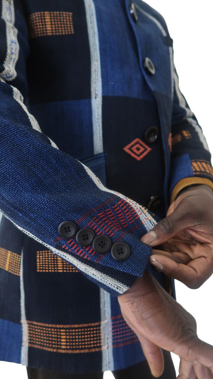 Blazer Homme Pagne Africain Senoufo - légance, authenticité et Histoire