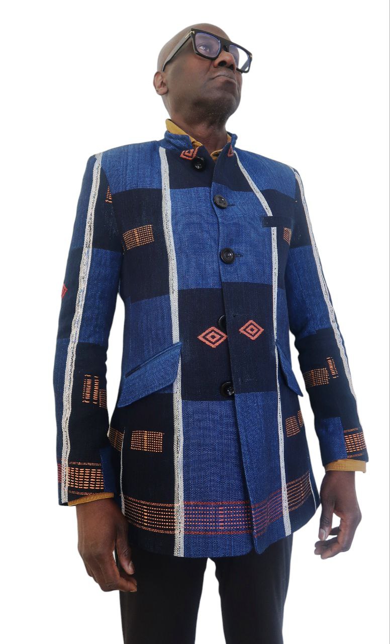 Blazer Homme Pagne Africain Senoufo - légance, authenticité et Histoire