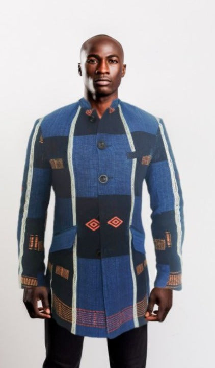 Blazer Homme Pagne Africain Senoufo - légance, authenticité et Histoire