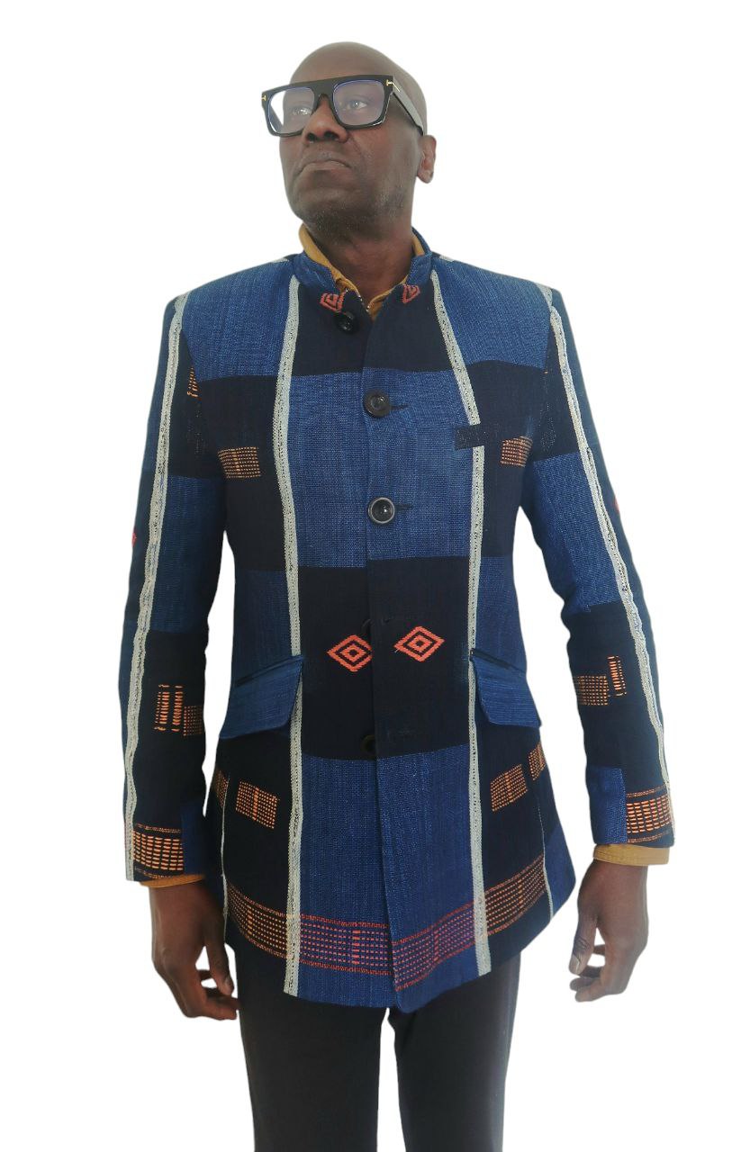 Blazer Homme Pagne Africain Senoufo - légance, authenticité et Histoire