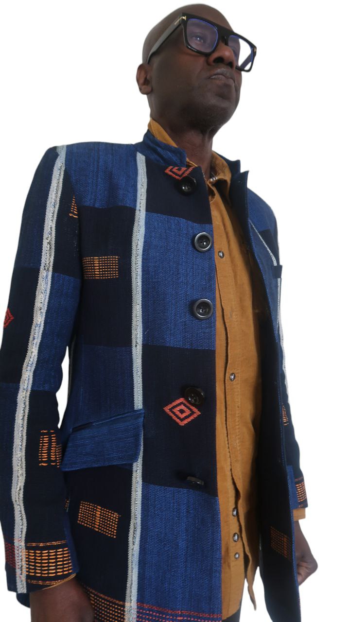 Blazer Homme Pagne Africain Senoufo - légance, authenticité et Histoire