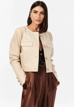 Cami NYC Ludmilla Leather Jacket in Scallop