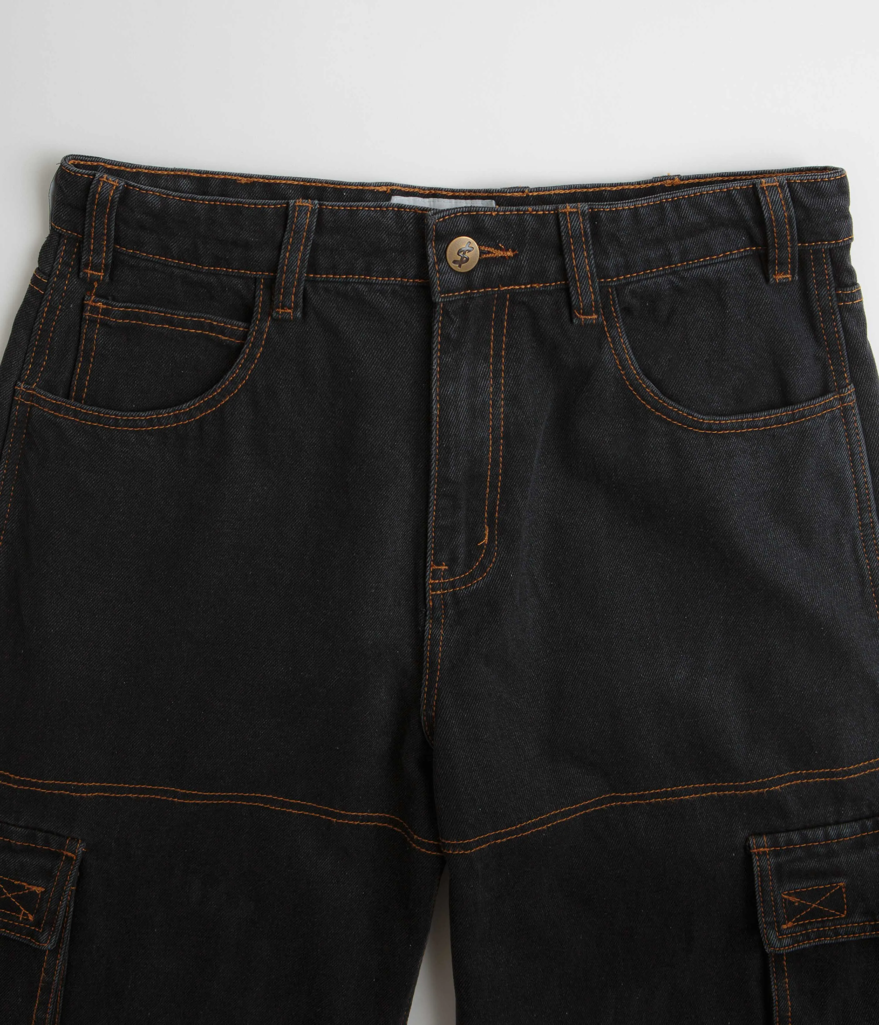 Cash Only Aleka Cargo Jeans - Faded Black