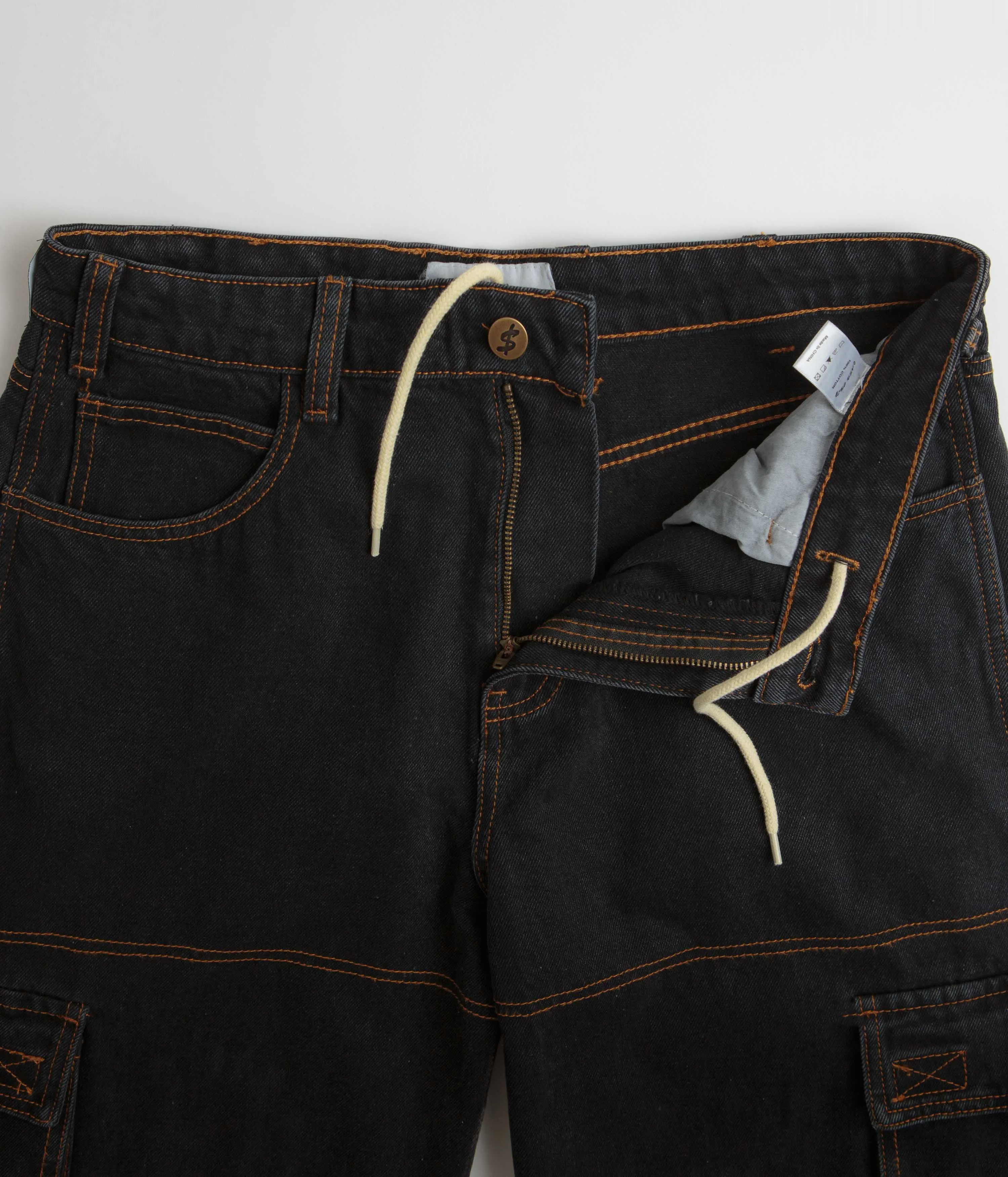 Cash Only Aleka Cargo Jeans - Faded Black