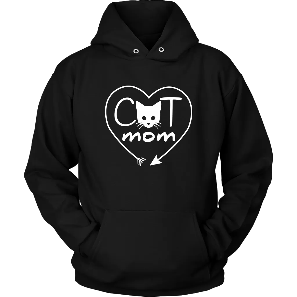 Cat Mom Heart Arrow Hoodie Sweatshirt