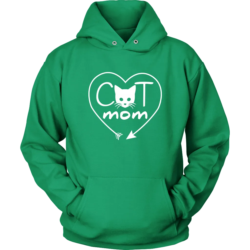 Cat Mom Heart Arrow Hoodie Sweatshirt