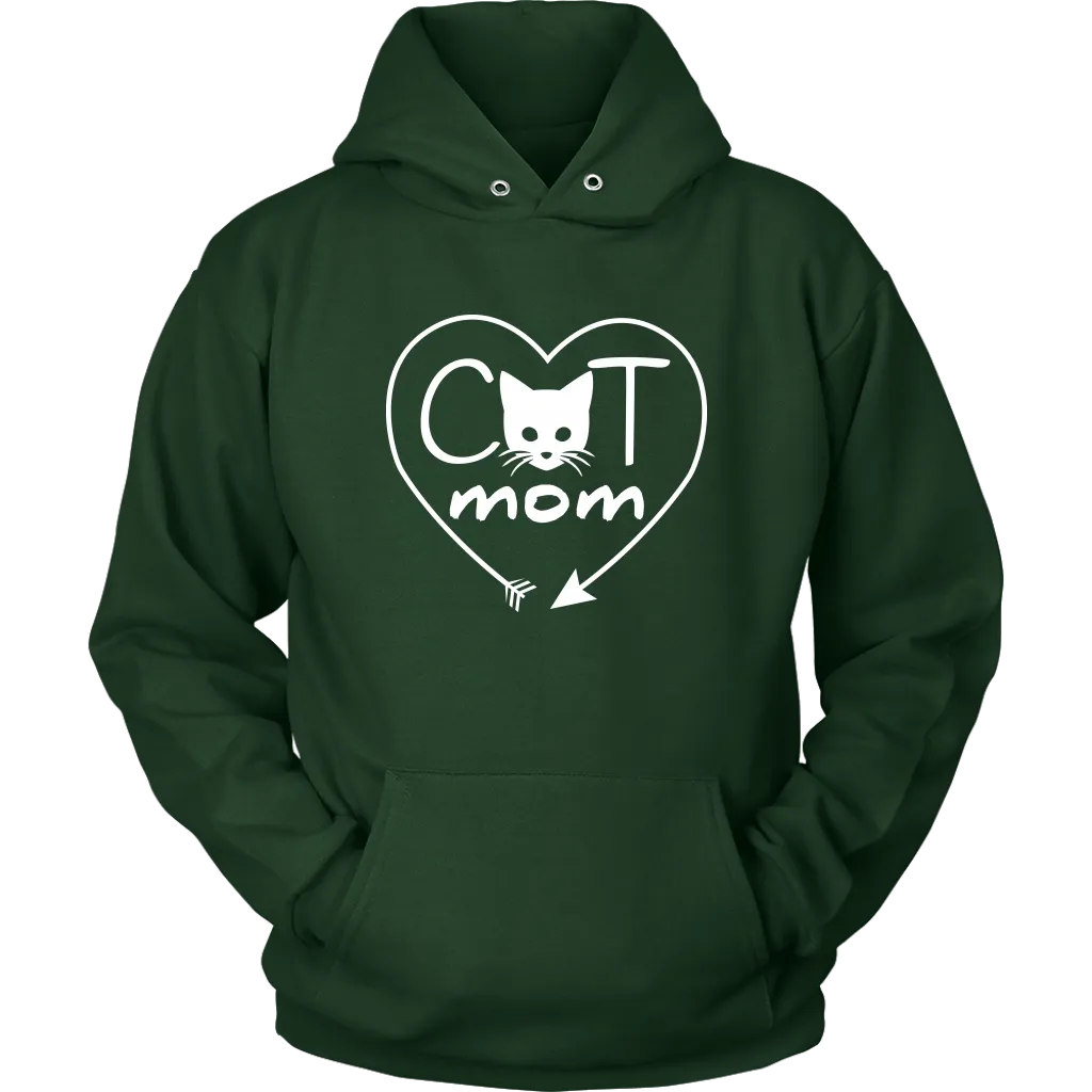 Cat Mom Heart Arrow Hoodie Sweatshirt