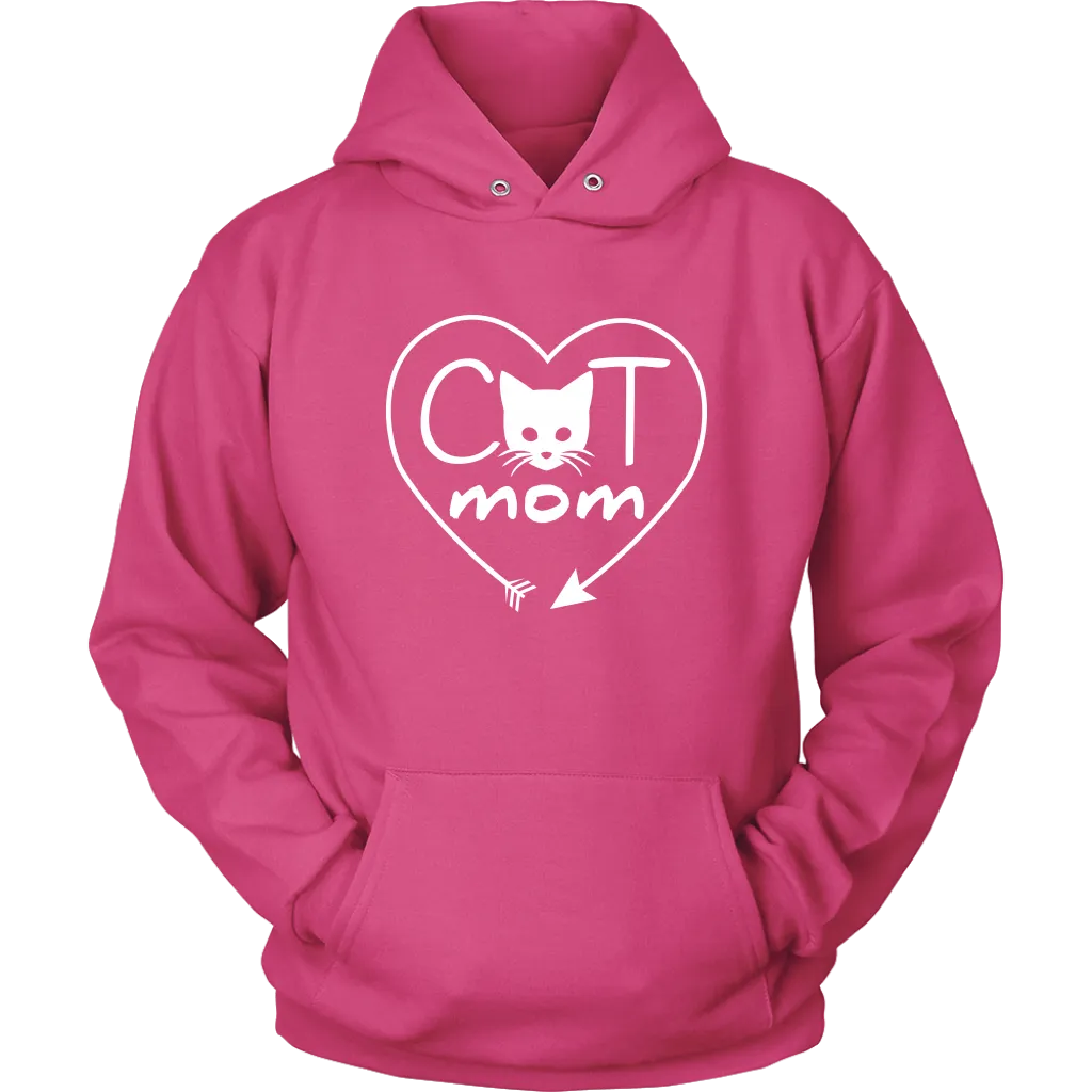 Cat Mom Heart Arrow Hoodie Sweatshirt