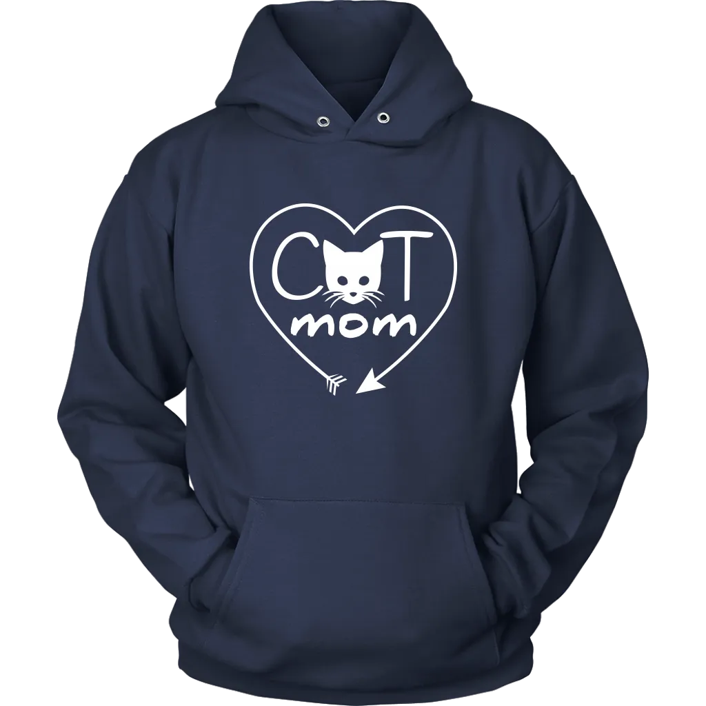 Cat Mom Heart Arrow Hoodie Sweatshirt