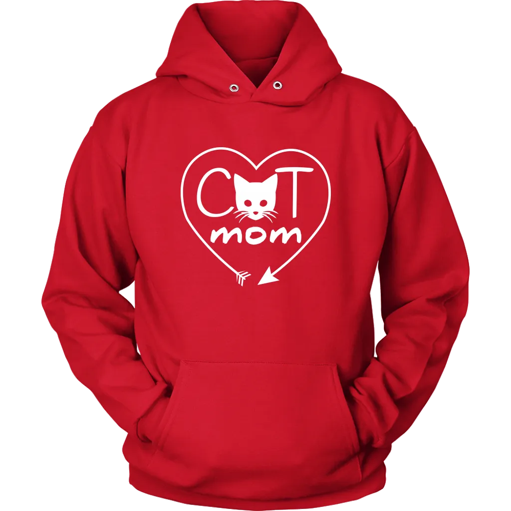 Cat Mom Heart Arrow Hoodie Sweatshirt