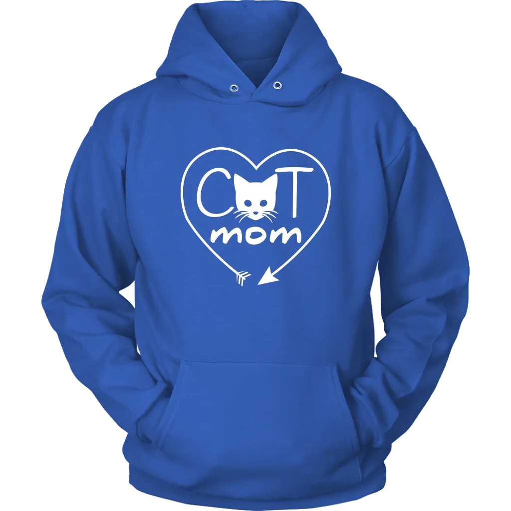 Cat Mom Heart Arrow Hoodie Sweatshirt