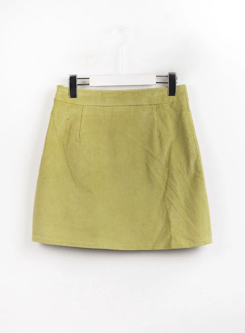 Corduroy Zipper Mini Skirt OJ423