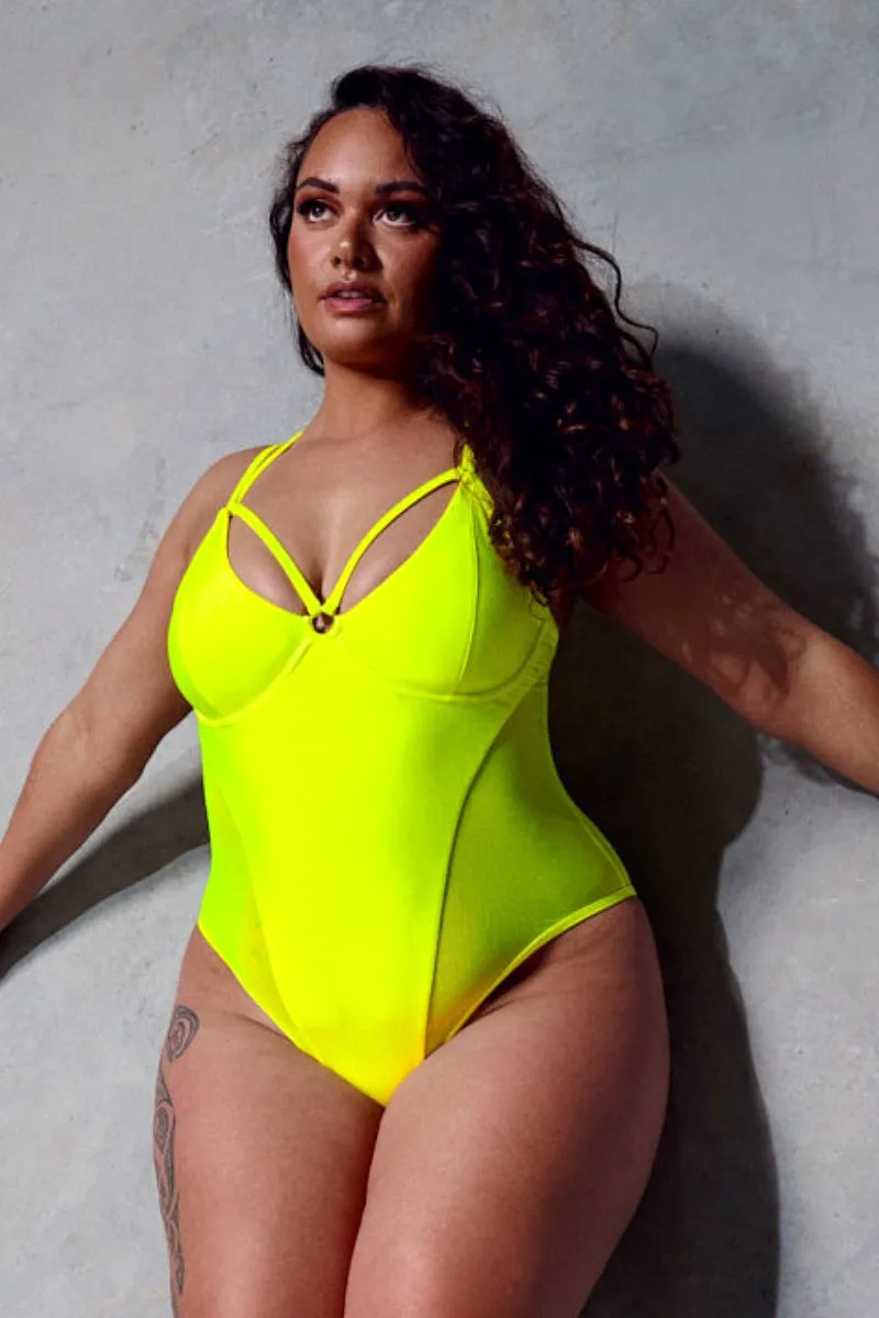 CXIX Classique Bodysuit - Neon Yellow