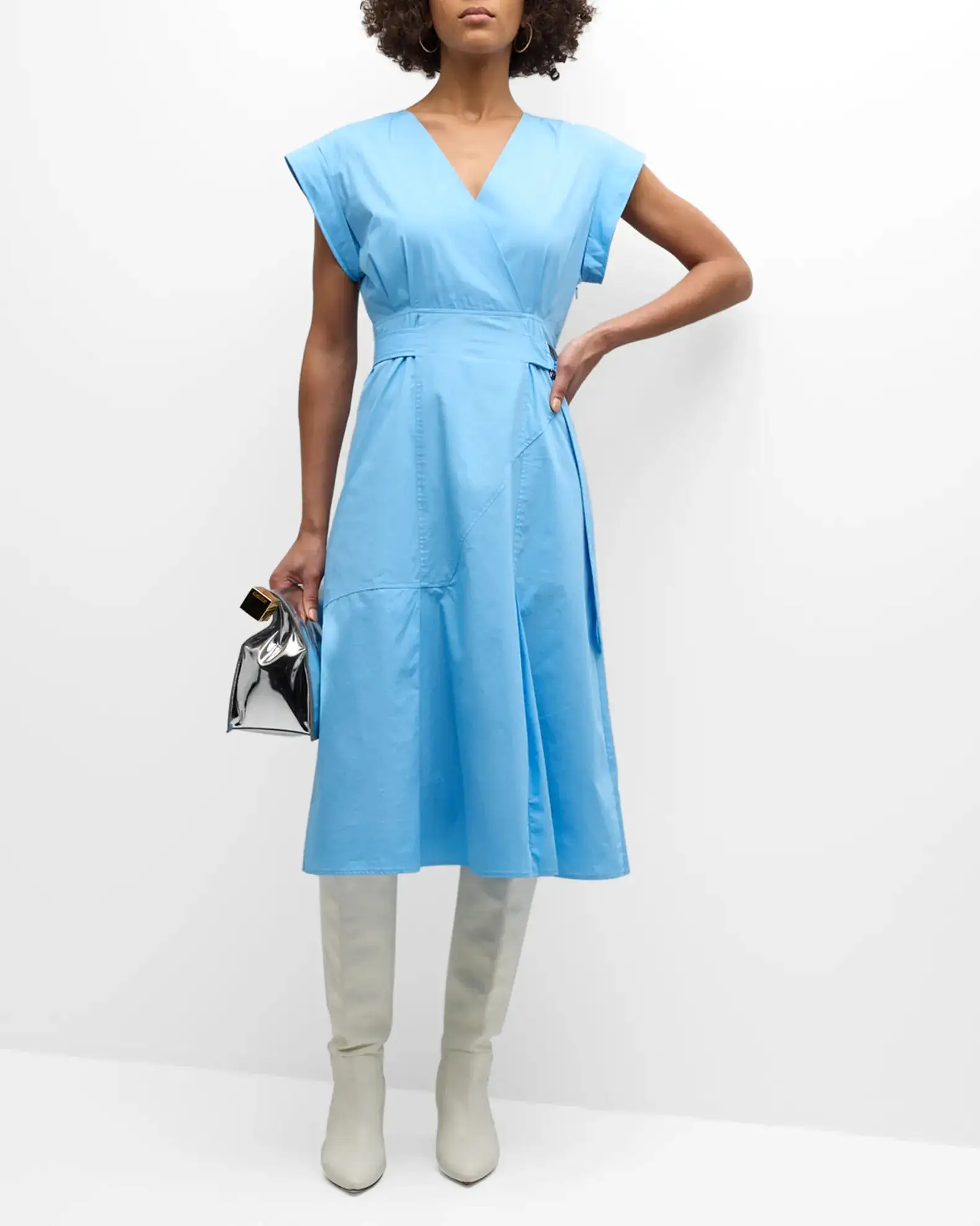 Derek Lam 10 Crosby Arabella Belted Midi Dress