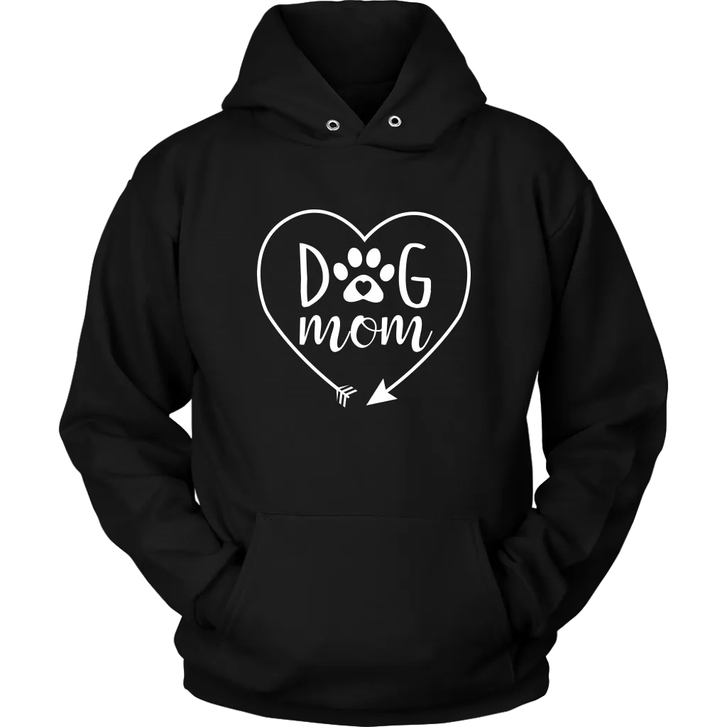 Dog Mom Heart Hoodie Sweatshirt