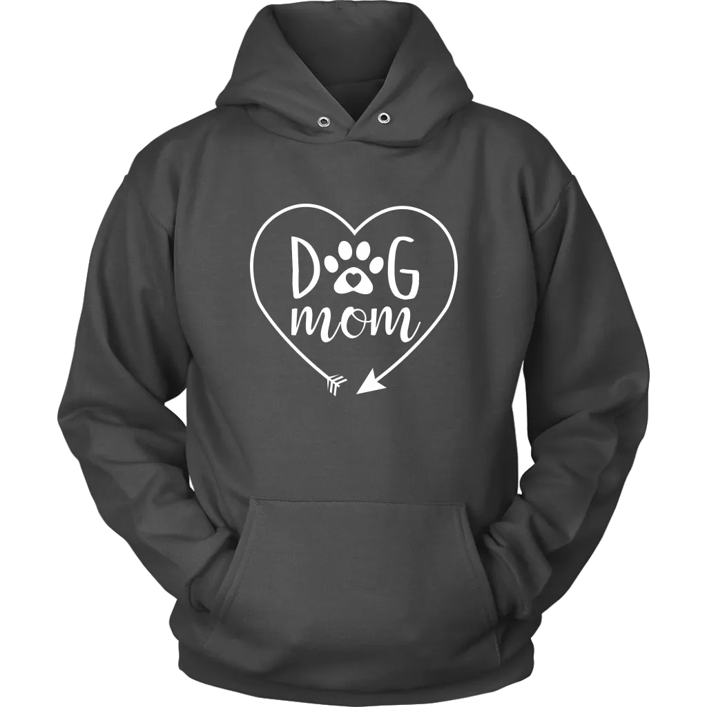 Dog Mom Heart Hoodie Sweatshirt