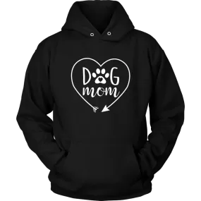 Dog Mom Heart Hoodie Sweatshirt