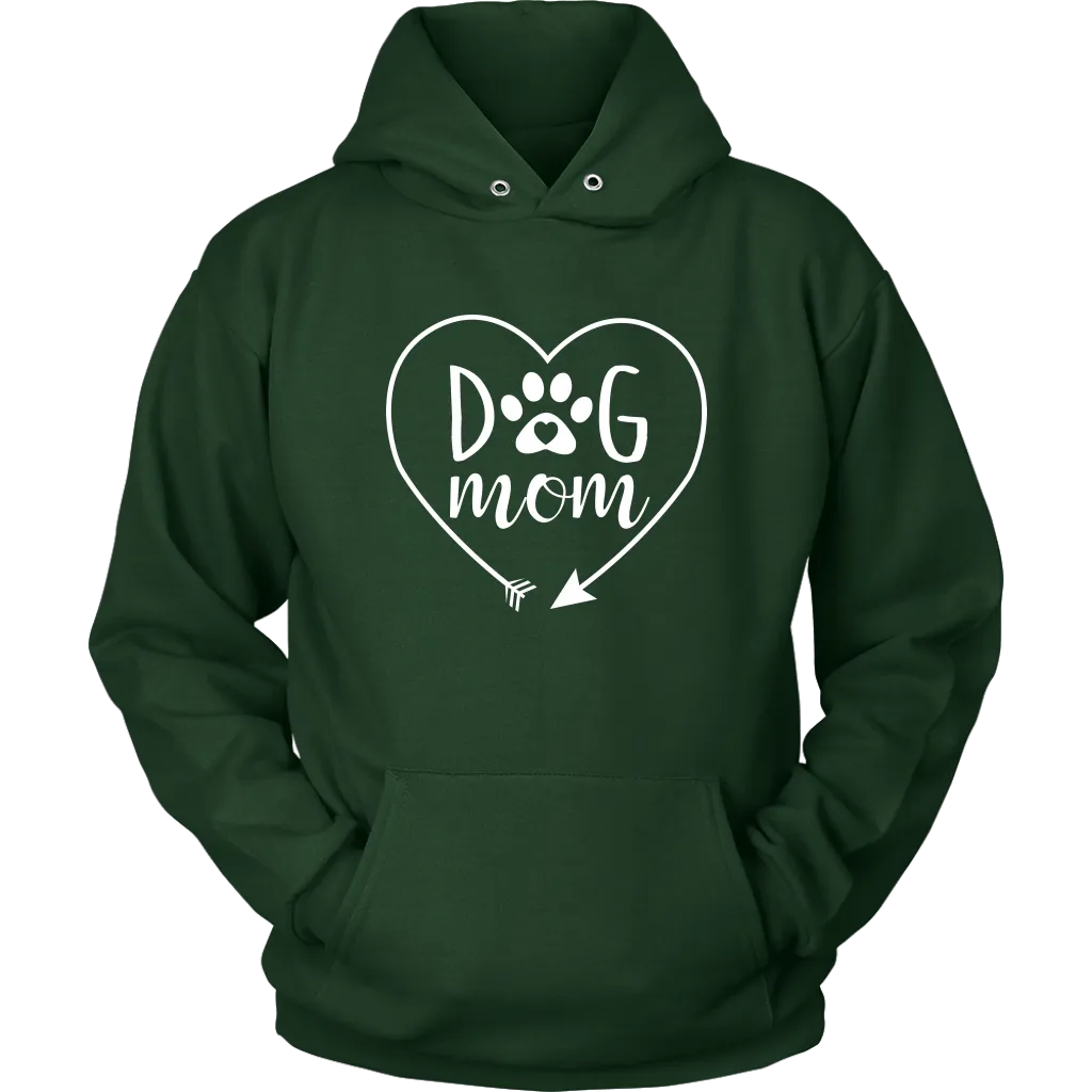 Dog Mom Heart Hoodie Sweatshirt