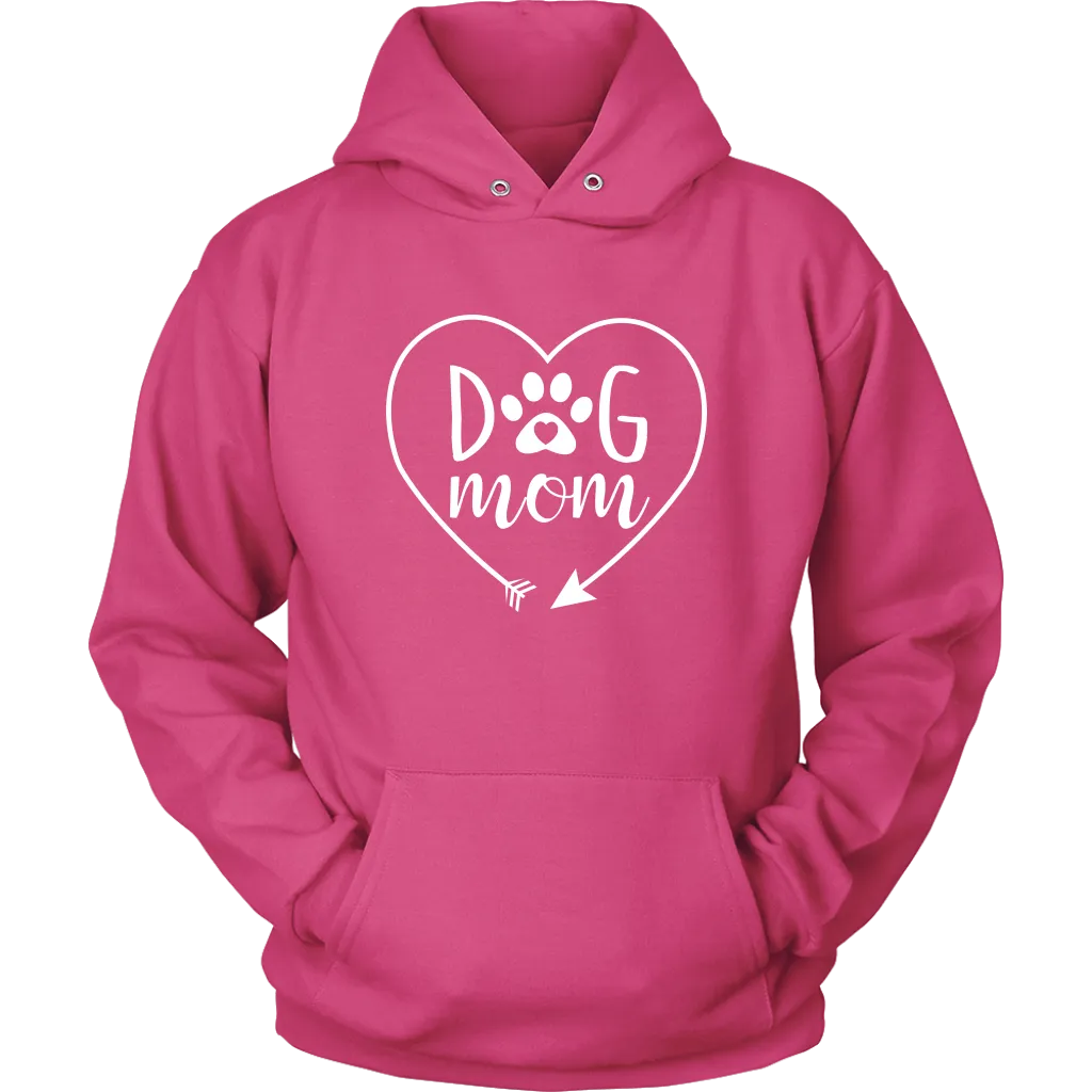 Dog Mom Heart Hoodie Sweatshirt