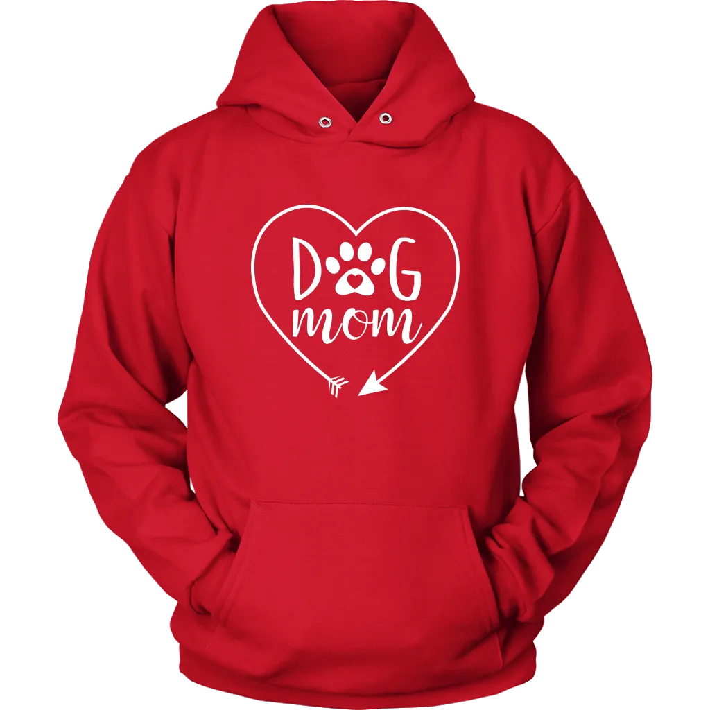 Dog Mom Heart Hoodie Sweatshirt