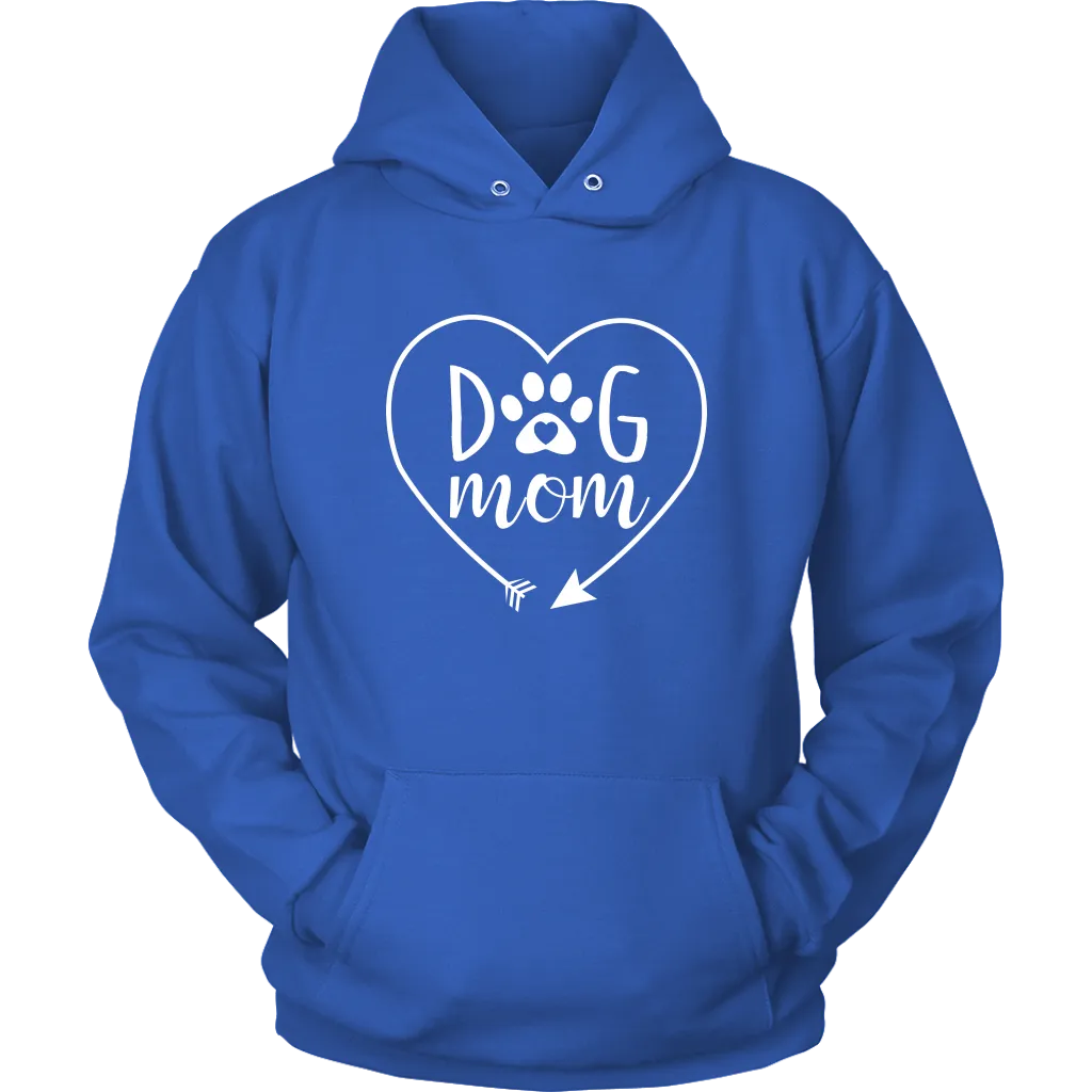 Dog Mom Heart Hoodie Sweatshirt