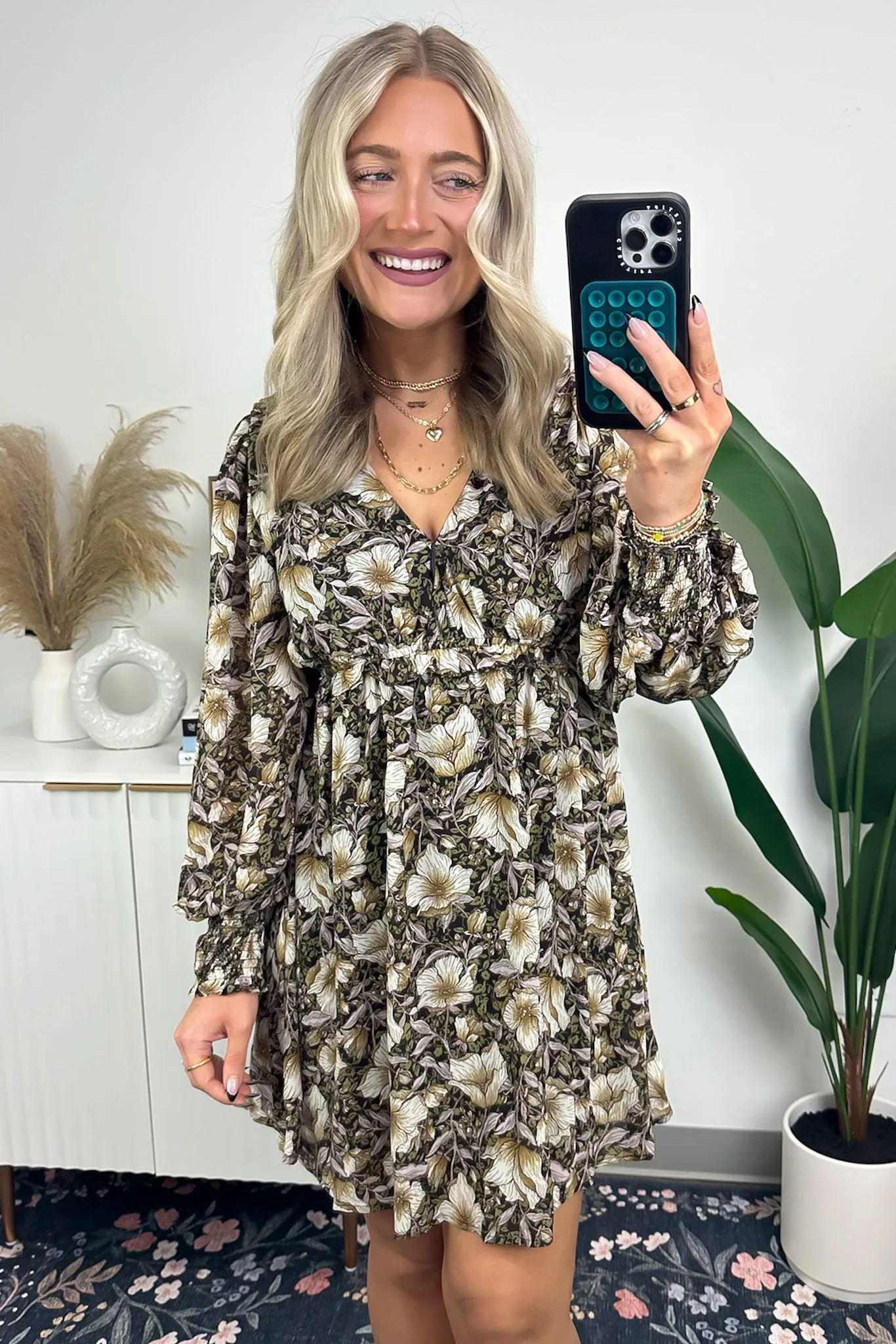 Dose of Charm V-Neck Floral Dress - FINAL SALE