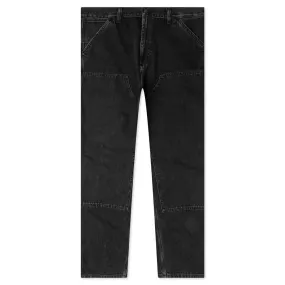 Double Knee Pant - Black Stone Washed