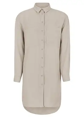 Esmé Studios Celeste LS Shirt Dress ES123-723 Kjole - Chateau Gray