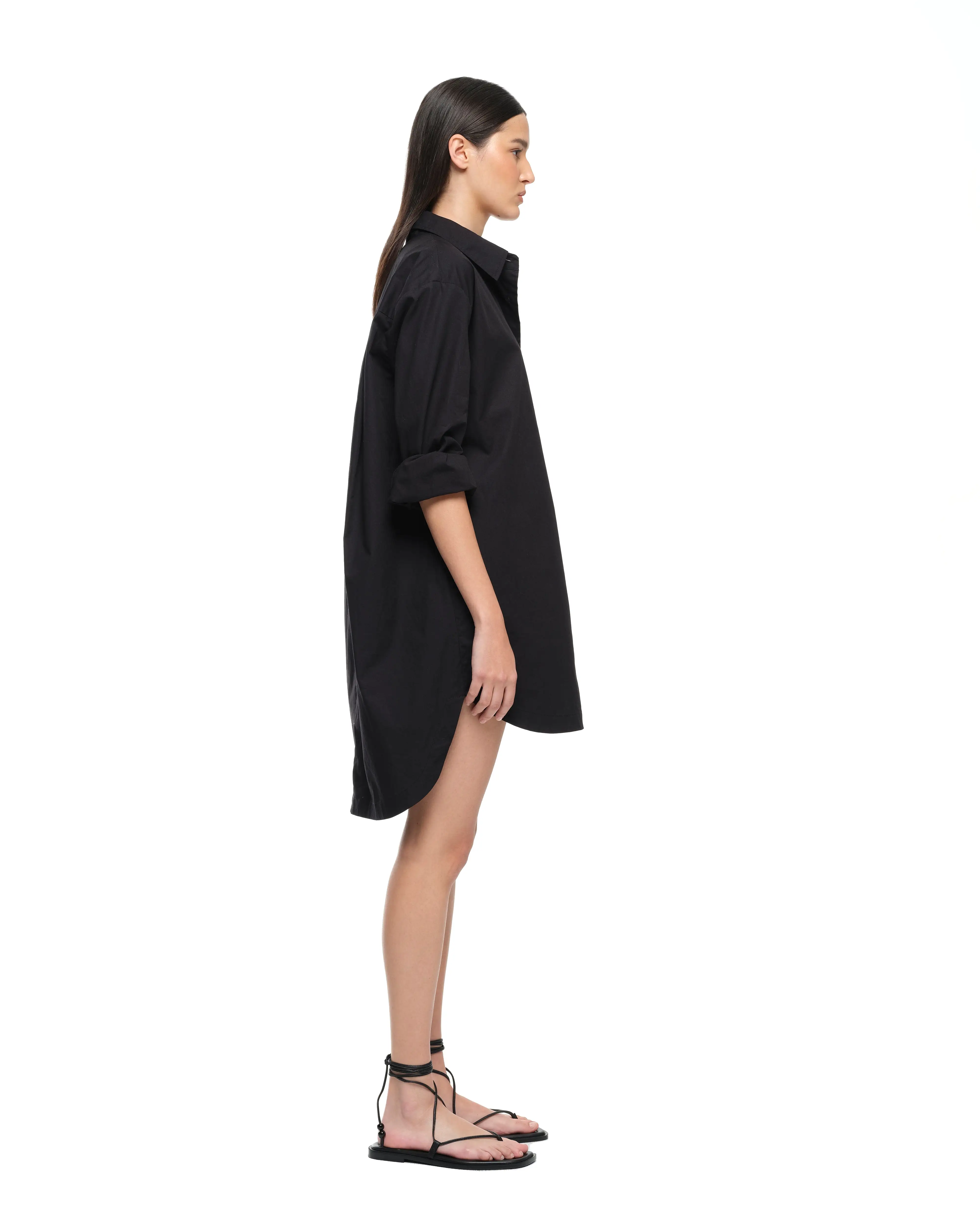 EVERYDAY SHIRT DRESS - BLACK