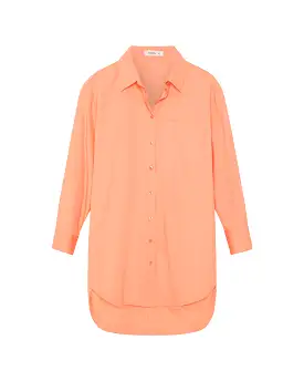 EVERYDAY SHIRT DRESS - PAPAYA PUNCH