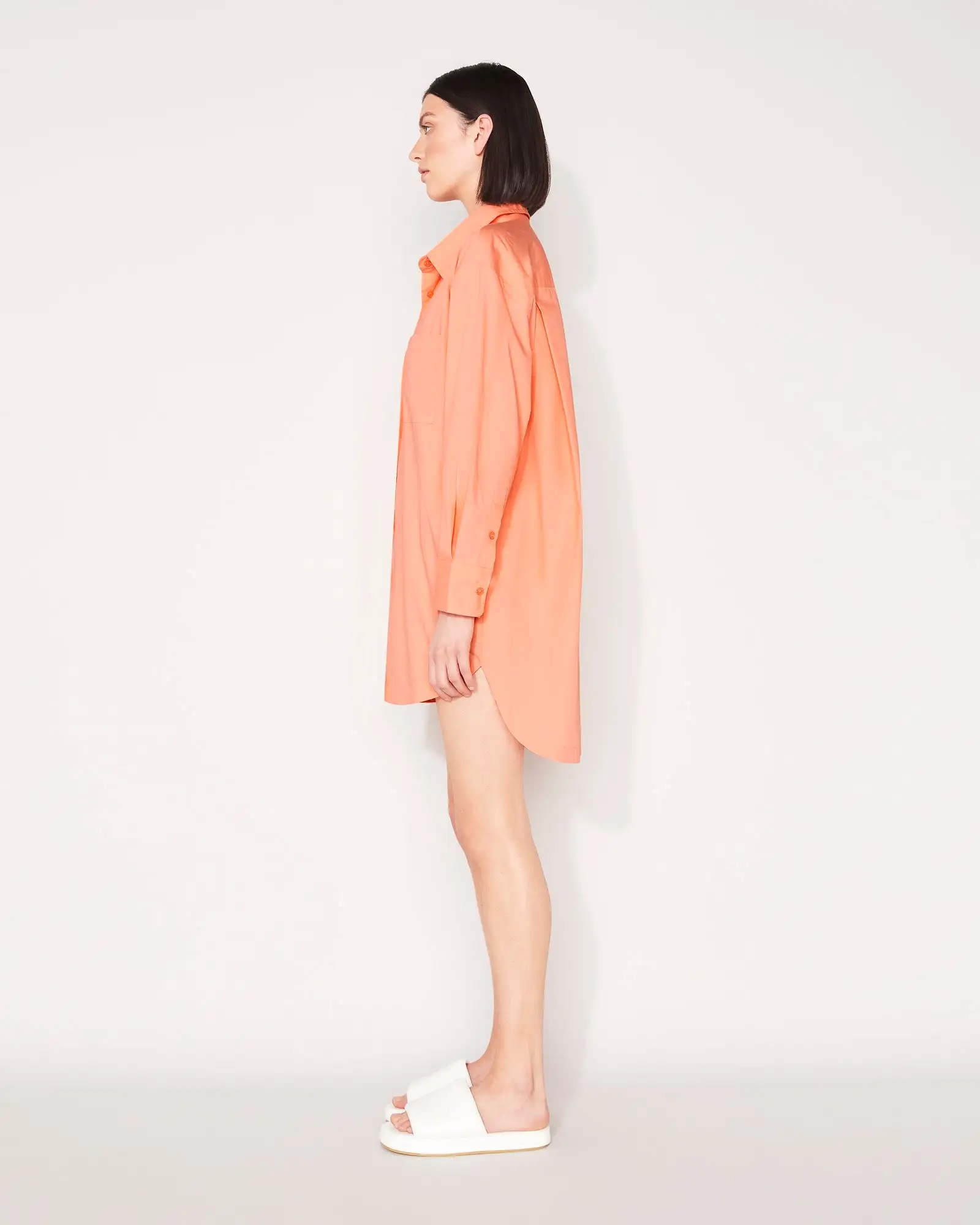 EVERYDAY SHIRT DRESS - PAPAYA PUNCH