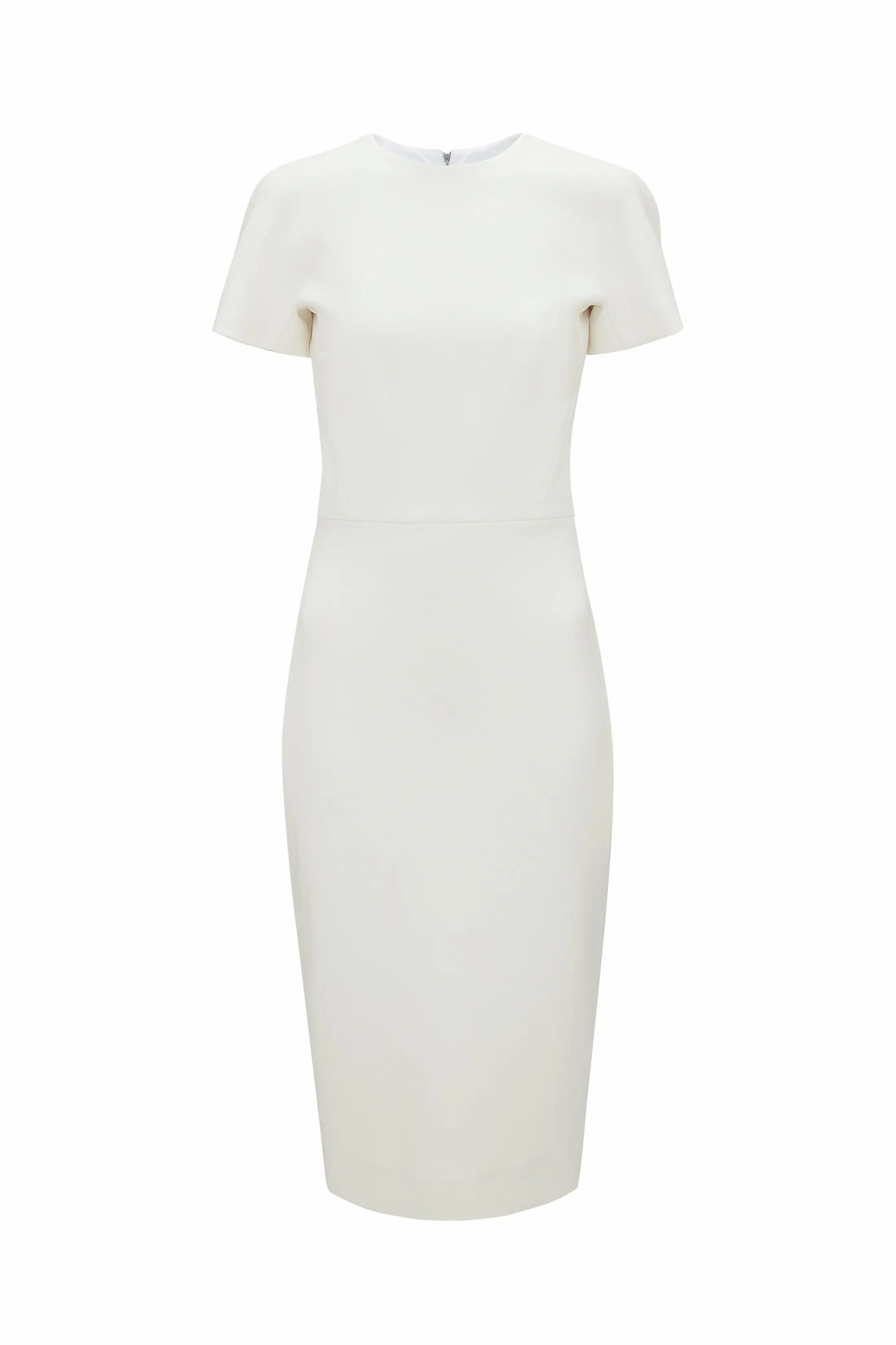 Fitted T-shirt Dress In Ivory