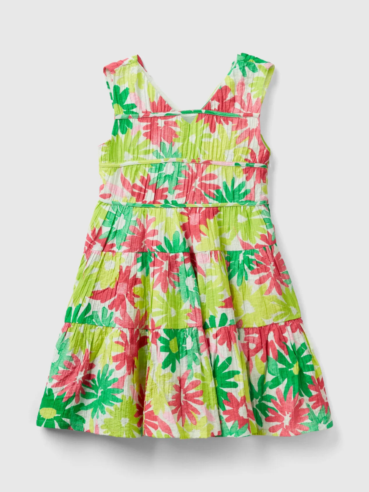 Flowy floral dress - Multi-color | Benetton