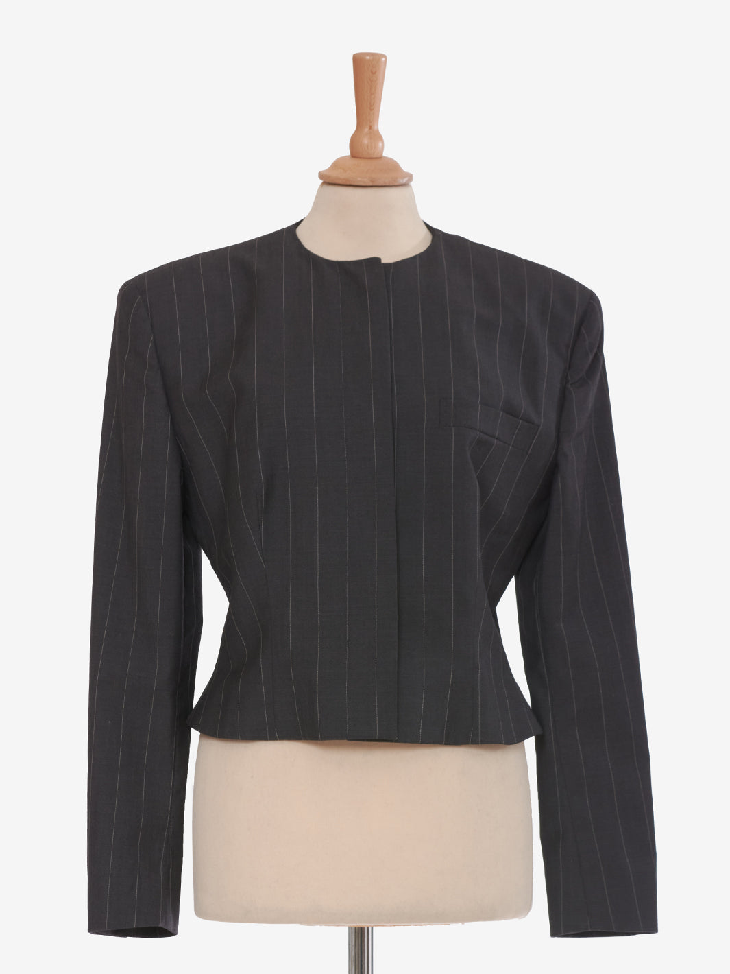 Gianni Versace grey wool pinstripe suit and jacket