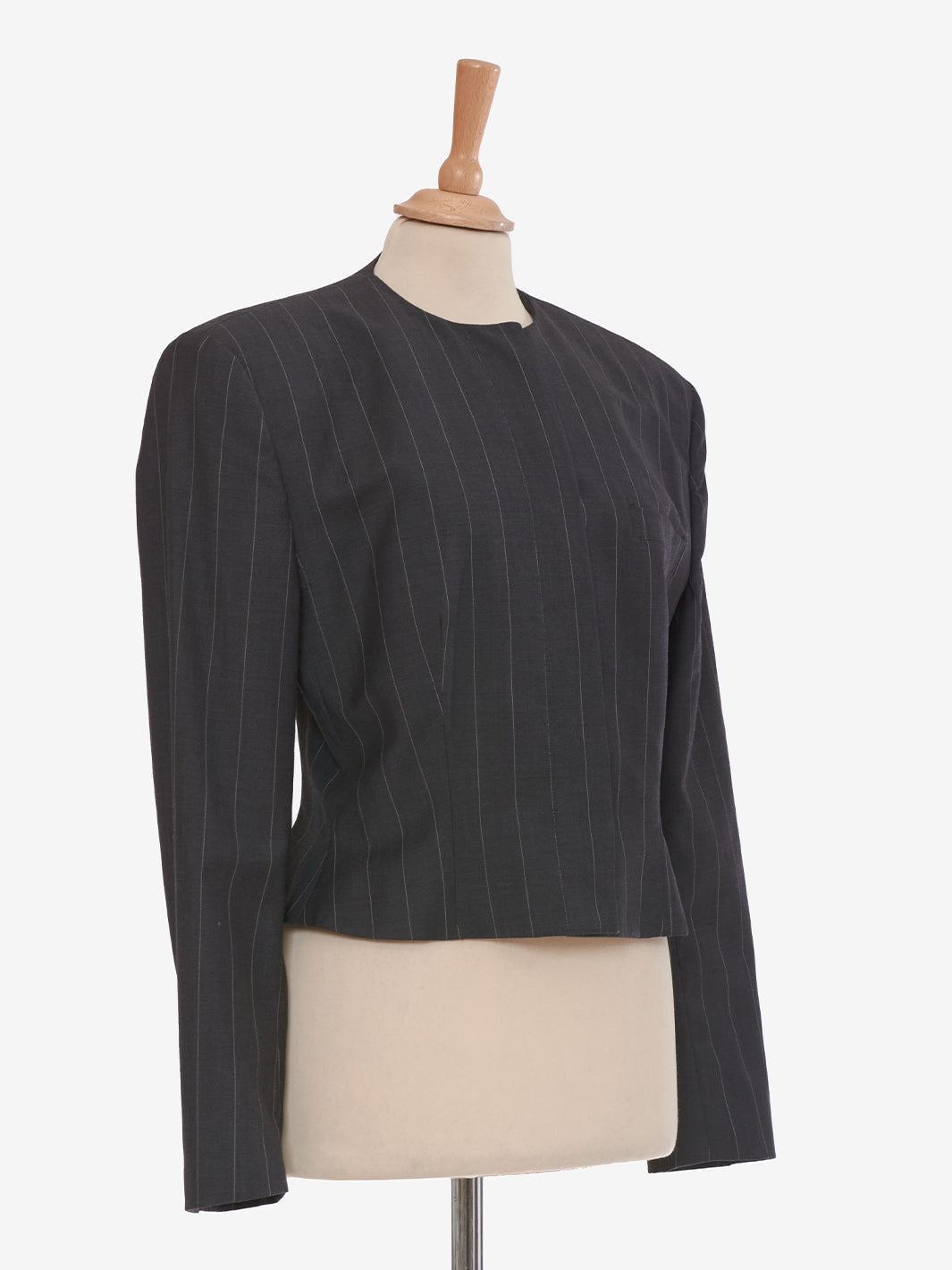 Gianni Versace grey wool pinstripe suit and jacket