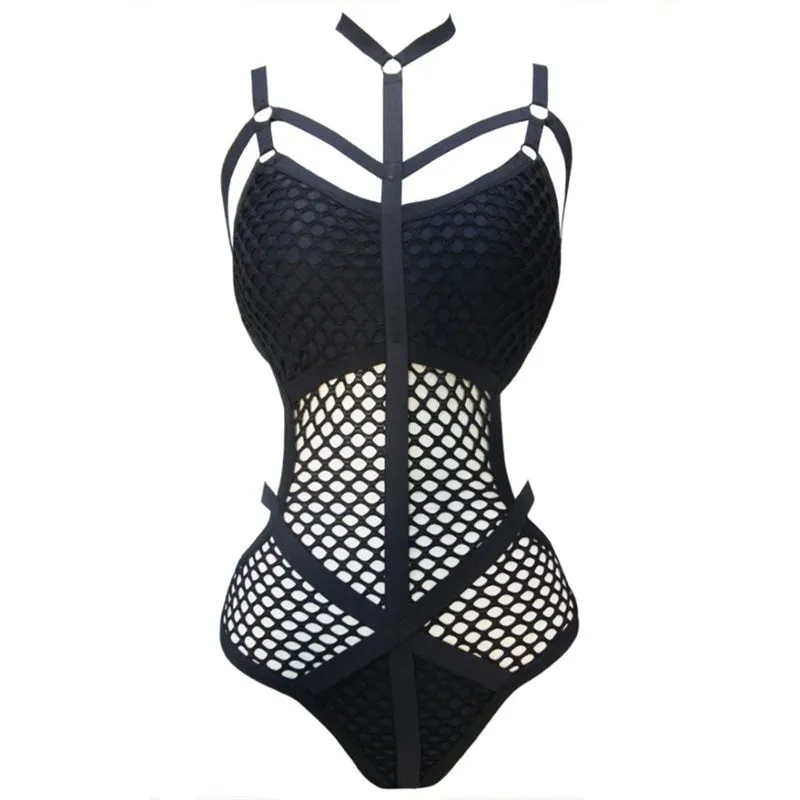 Gothic Fishnet Bodysuit