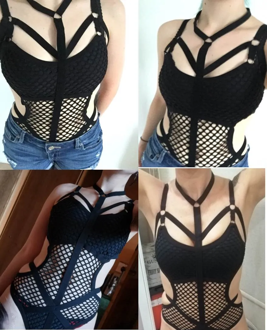 Gothic Fishnet Bodysuit