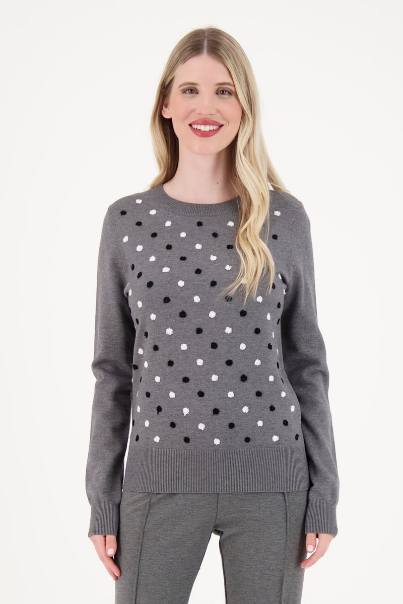 Grey Dot Sweater