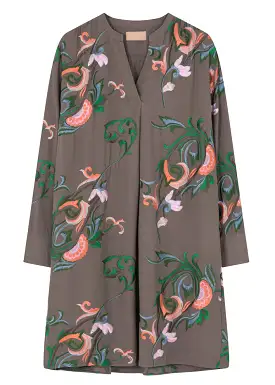 Gustav Costa shirt dress 47511 Kjole - Chanterelle with embroidery