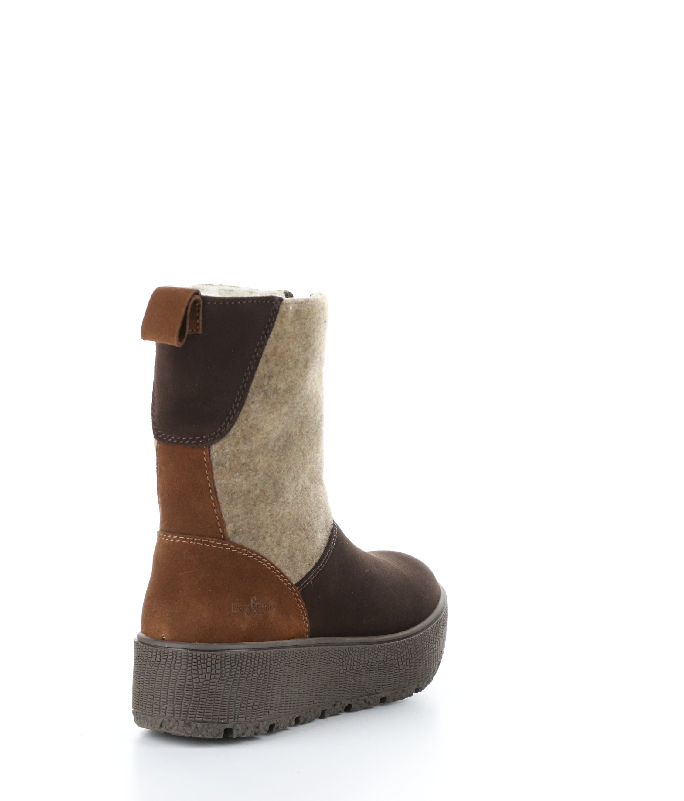 IGNITE COFFEE/BEIGE/NUT Round Toe Boots